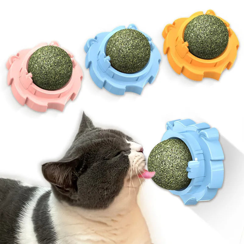Lion-shaped cat toy with molar design in blue, orange or pink colours