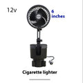 Car cup holder cooling fan in vehicle with cigarette lighter or USB power connection options