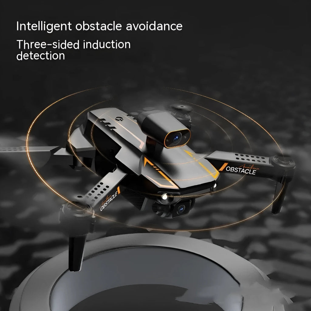 S91 folding obstacle avoidance HD drone in Matte Black with expanded arms and camera