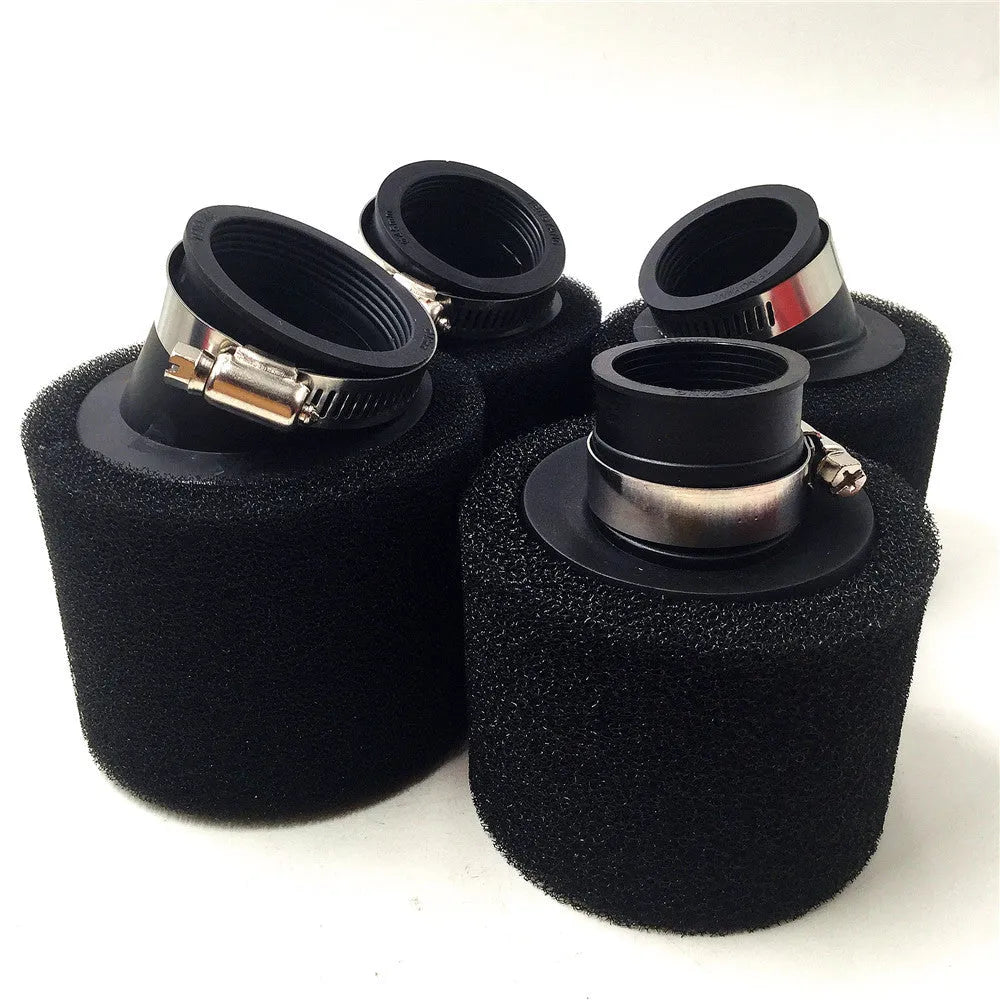 Double-layer sponge air filter for off-road motorcycles, straight mouth, 35mm-45mm inner diameter, red and black options
