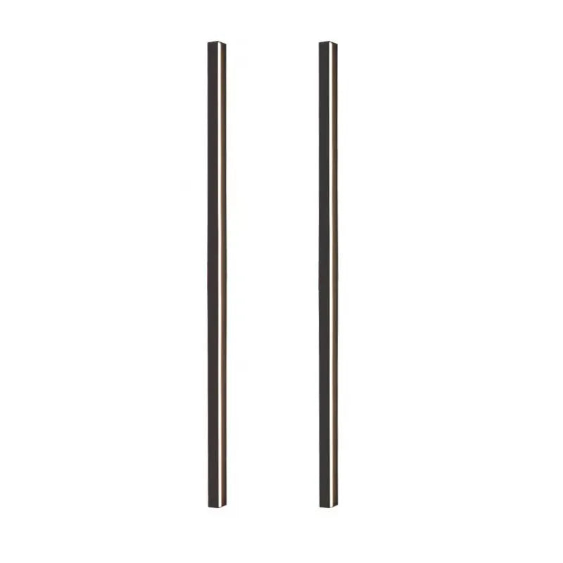 80cm long black aluminium LED wall lamp with touch control for three light colours on a white wall.