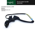 Aluminium alloy power off brake handle assembly with 22mm thick handle and integrated switch line