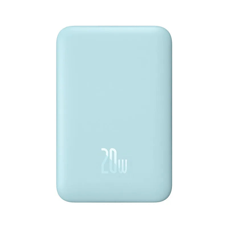 Magnetic wireless fast charging power bank in silicone non-slip shell with 10000mAh capacity and 20W output