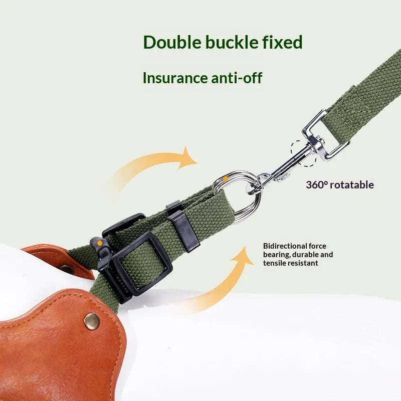Y-shaped anti-escape dog harness in military green polyester with adjustable straps for small to large dogs