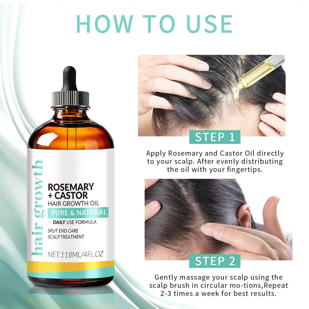 118ml bright yellow hair treatment oil with massage brush for hair strengthening care