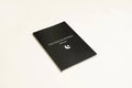 Black hardcover dream journal notebook with a business simplicity design.