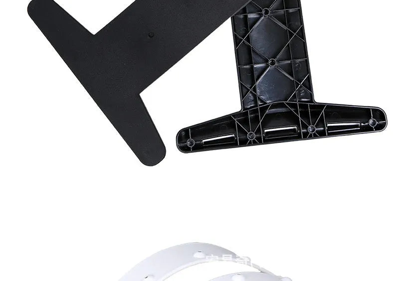 Portable lumbar massage spine stretching support in white and black with massage magnet