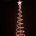 6-foot tall LED spiral Christmas tree light with remote control on detachable stand