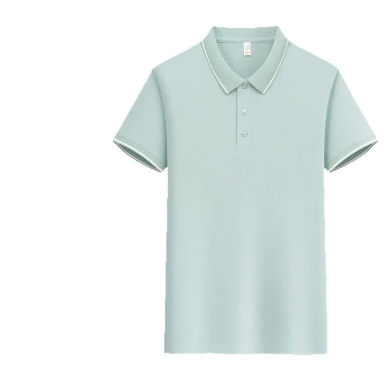 Slim fit antibacterial polo shirt with lapel collar in multiple colour options