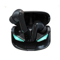 TWS wireless in-ear headphones in black or white with charging cable