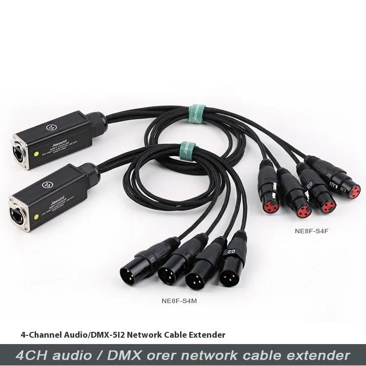 Black CAT6 RJ45 network extension converter cable showing plug connectors.