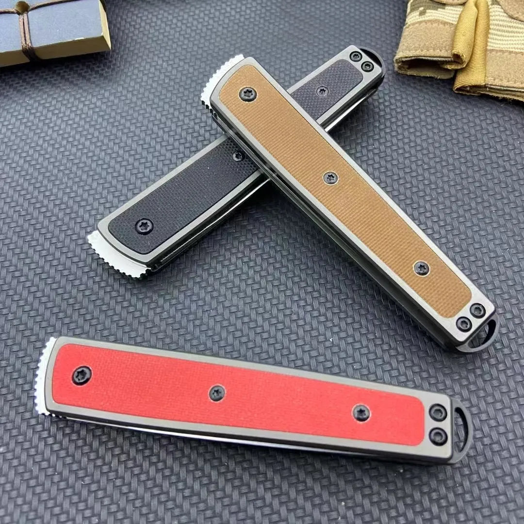 Closed folding fruit knife showing handle colour with 17cm total length and 7cm blade