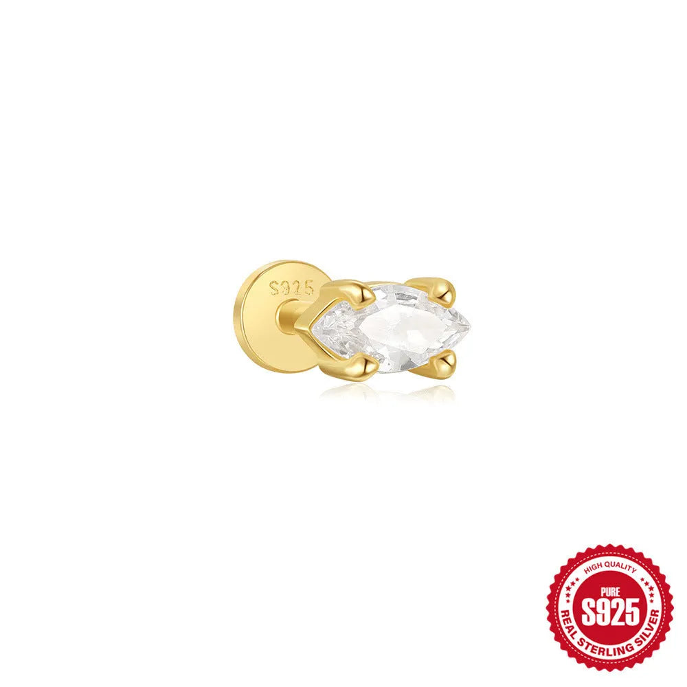 925 sterling silver tassel ear stud with gold electroplating in six colour options