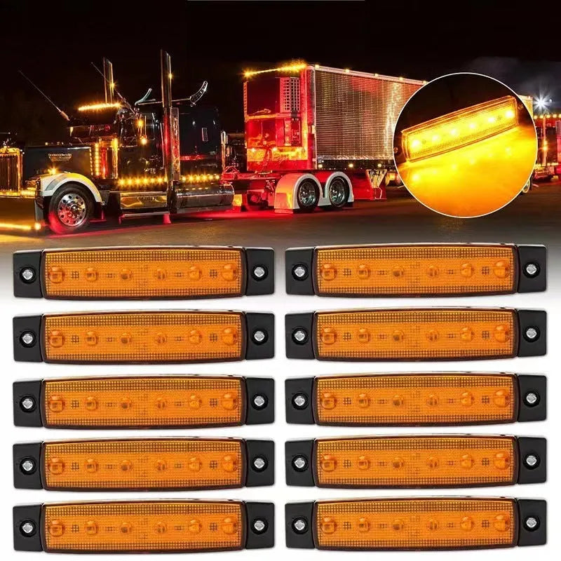 Trailer side marker warning light in five colour options with compact 9.6cm design