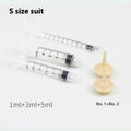 Pet silicone nursing syringe kit with nipples and syringes in three sizes for kittens and puppies