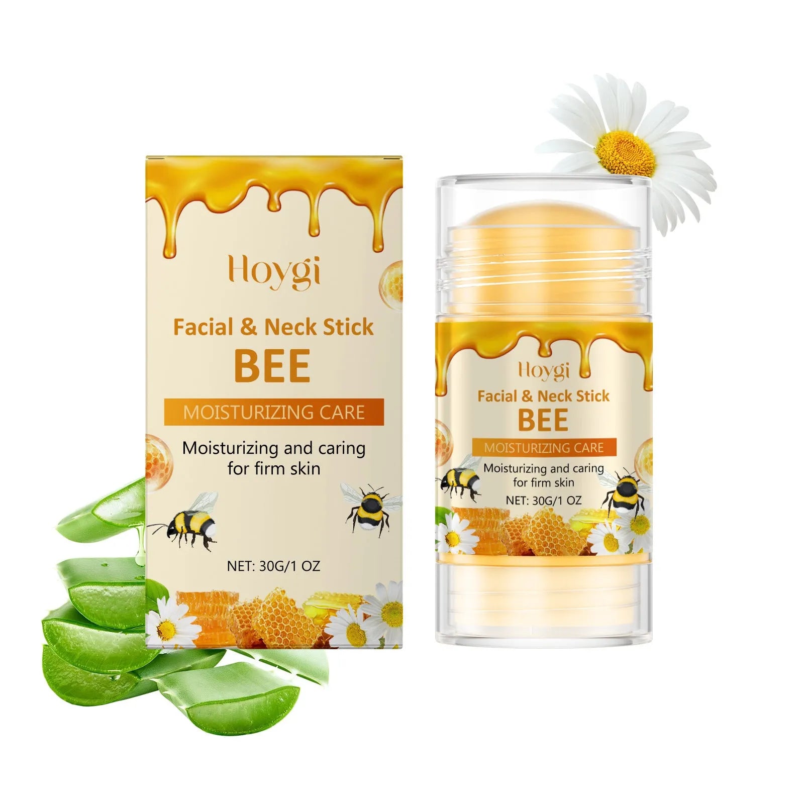 30g moisturising facial essence stick with twist-up base shown on a neutral background.