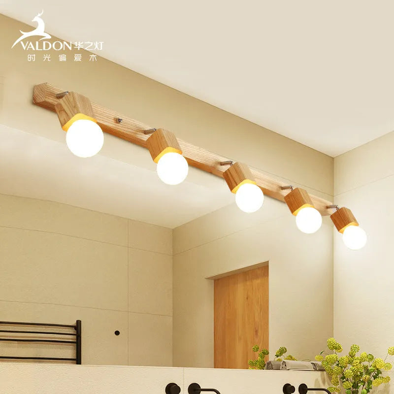 Single head creative LED wall lamp measuring 24cm for mirror and bedroom use.