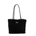 Autumn winter casual shoulder tote bag, Oxford cloth, large capacity, 33x23x9cm, black colour
