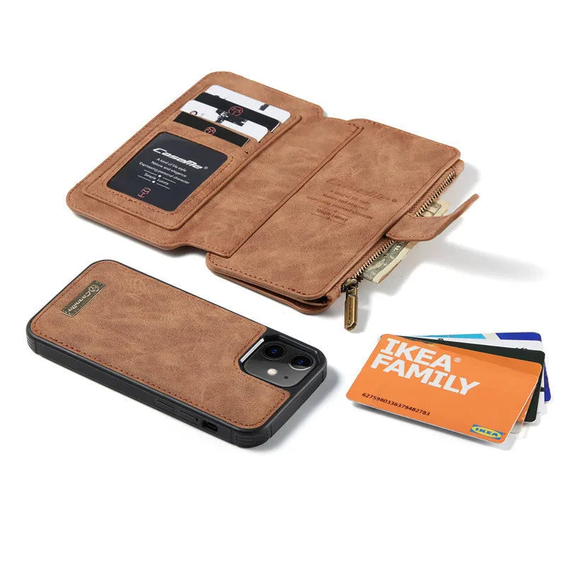 Mobile phone split flip case in imitation leather compatible with iPhone models