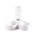 White plastic pet water fountain for cats and dogs with compact rectangular design.