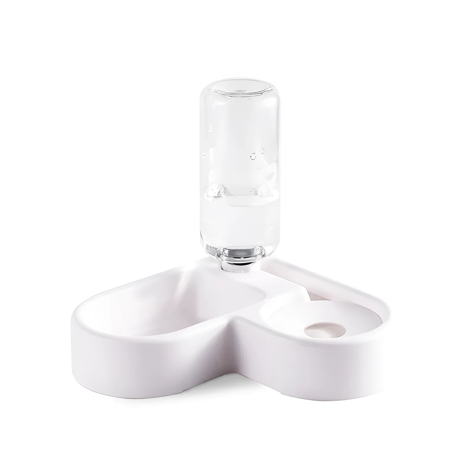 White cat water fountain with food-grade construction measuring 22x26x16cm for indoor pet hydration