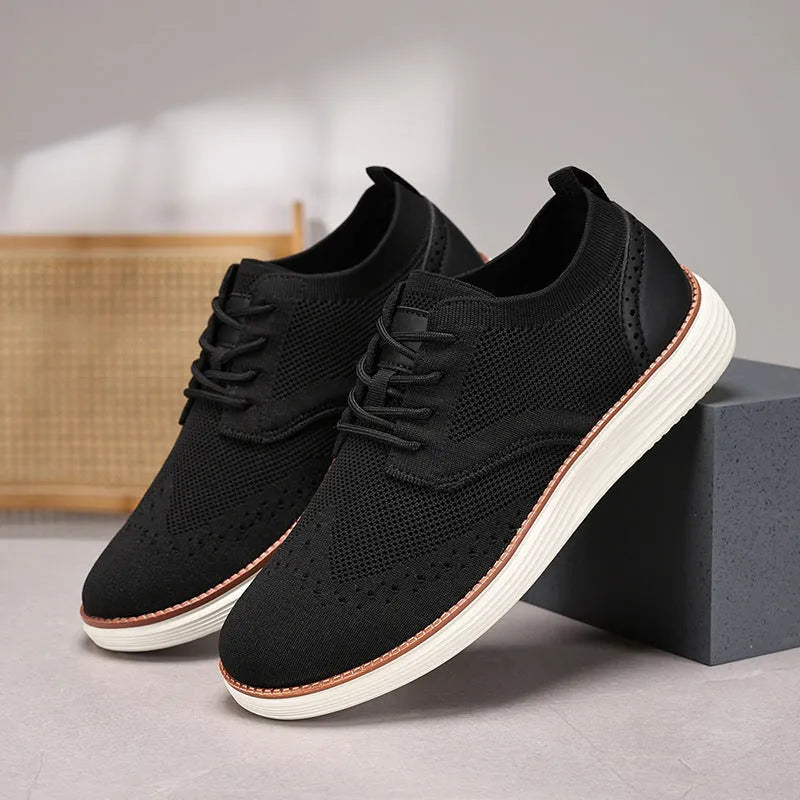 Men's outdoor casual shoes with mesh upper and rubber sole in multiple colour options