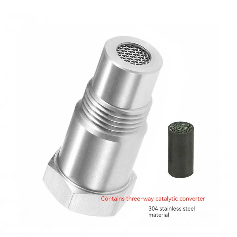 304 stainless steel car oxygen sensor adapter kit with three-way catalytic converter sensor.