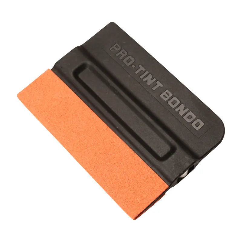 Car film scraper with ABS handle and choice of deerskin or wool scraping heads for vinyl wrap application