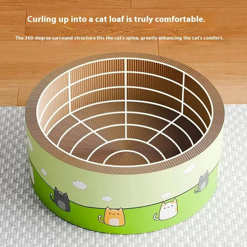 Large round pit corrugated paper cat scratch board replacement refill in 45cm, 50cm, 55cm sizes.