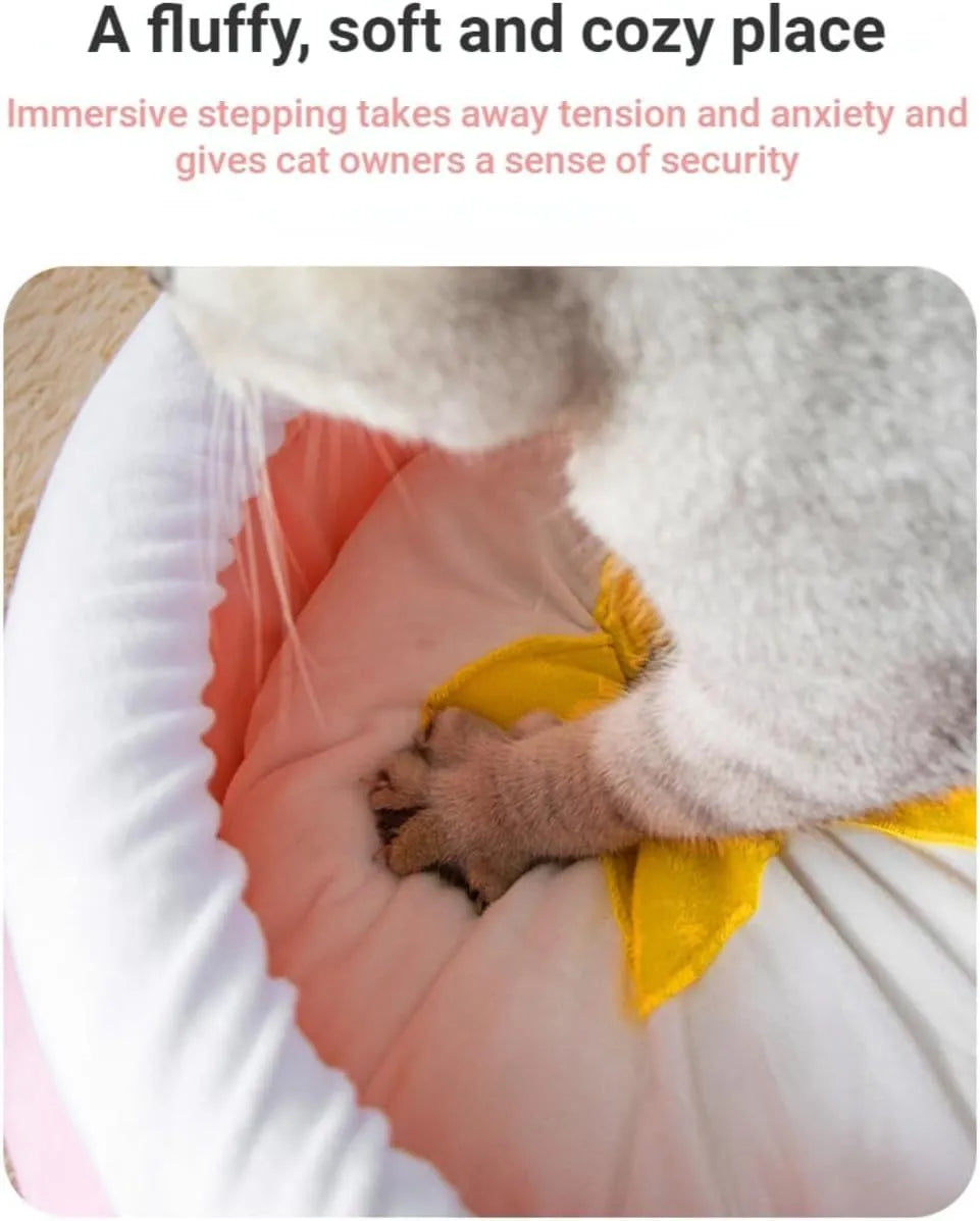 Honey pot magic shape cat sofa bed in pink or yellow with removable pad for small cats and dogs