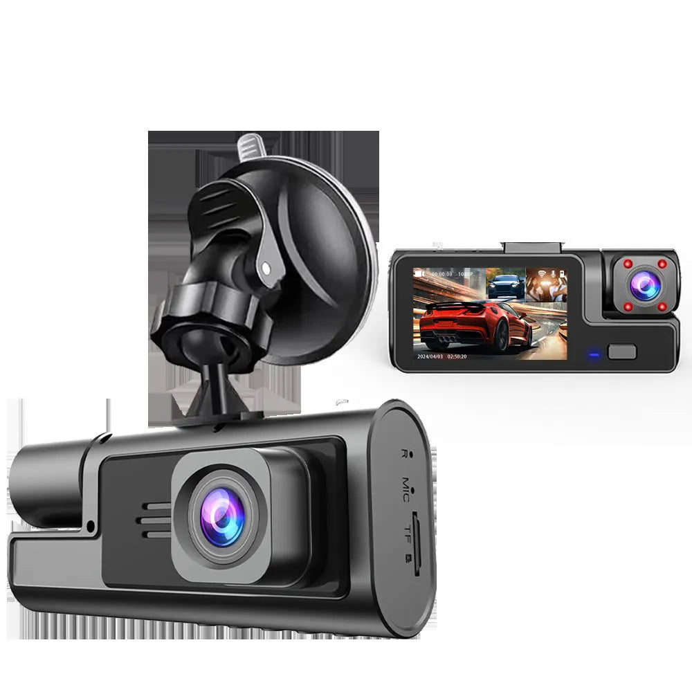 WiFi dash cam for car with front and rear recording on a 2-inch screen