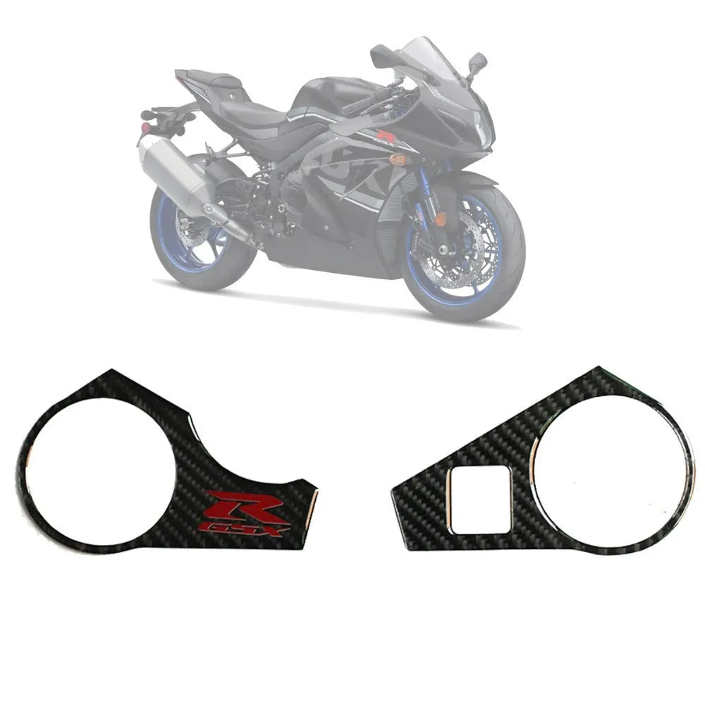 Black carbon fibre adhesive sticker for SUZUKI GSXR1000 L1 motorcycle upper connective plate