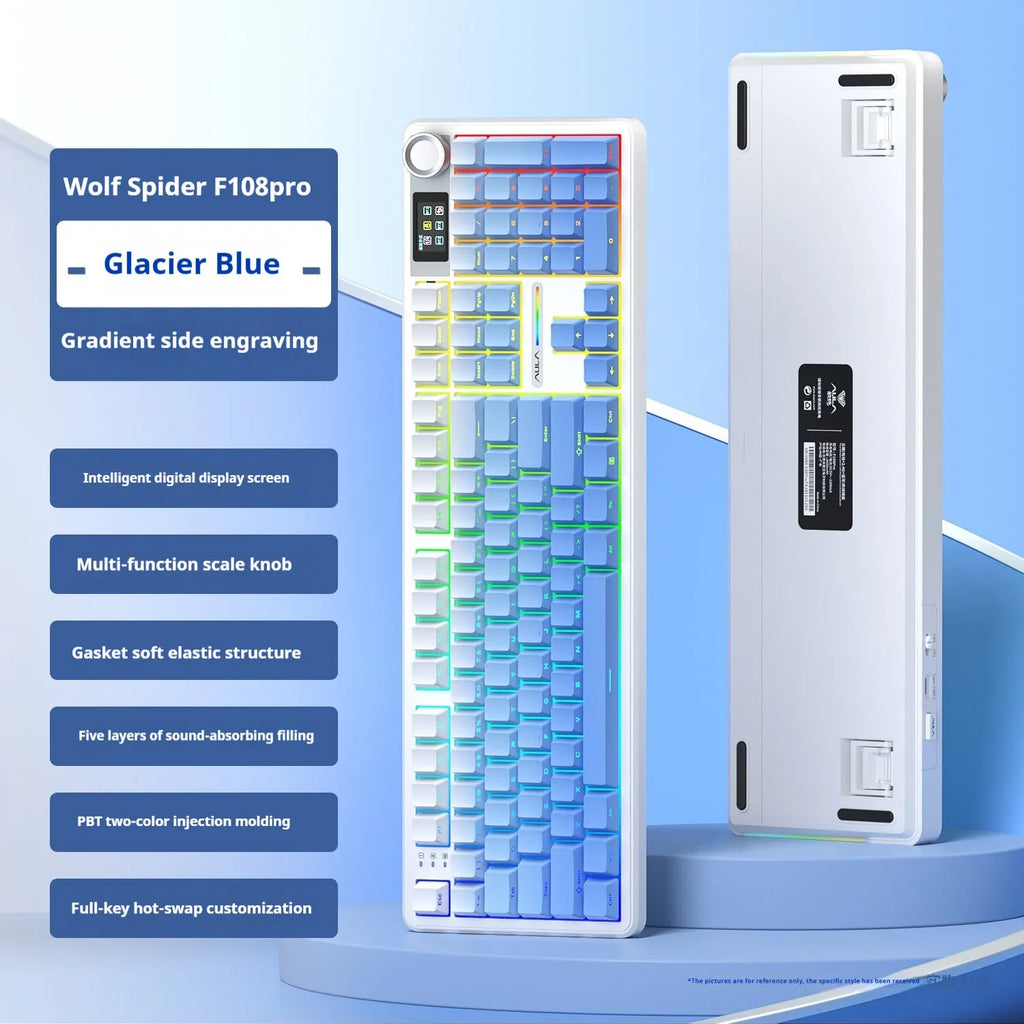 Tarantula F108pro wireless three-mode mechanical keyboard in a selected colour variant with keycaps.