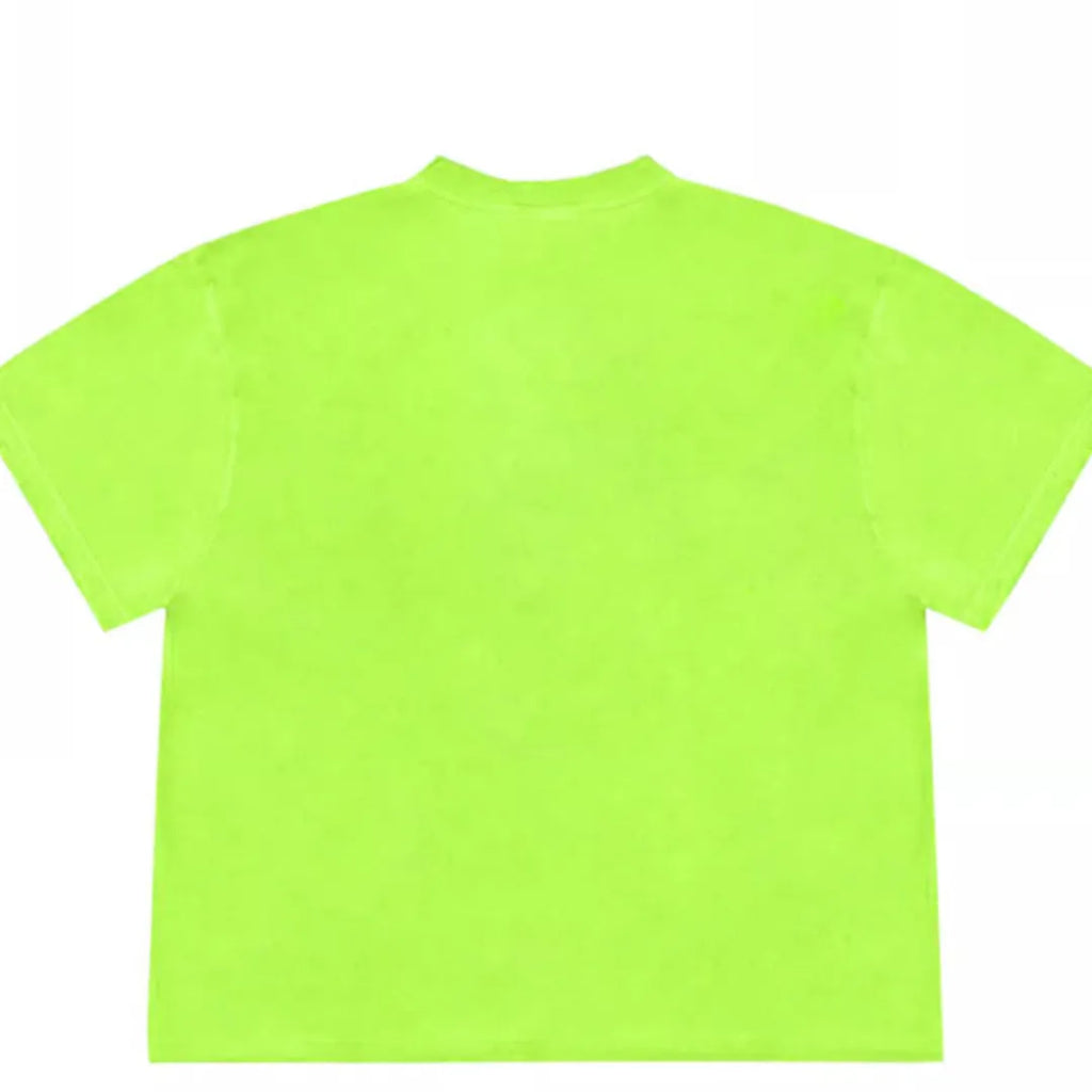 Loose fit blueberry patchwork T-shirt with plant pattern on Ice Oxygen Cotton fabric.