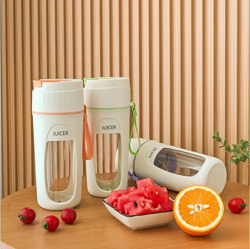 Portable USB-charged blender with borosilicate glass cup in Fresh Orange colour