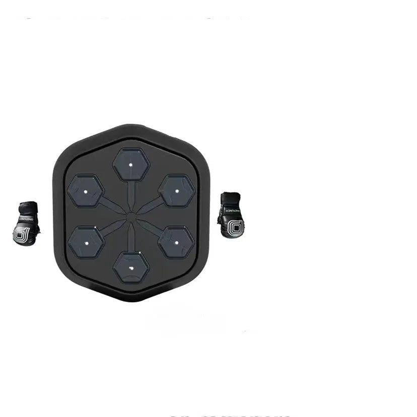 Smart black boxing machine with Bluetooth connection and included gloves