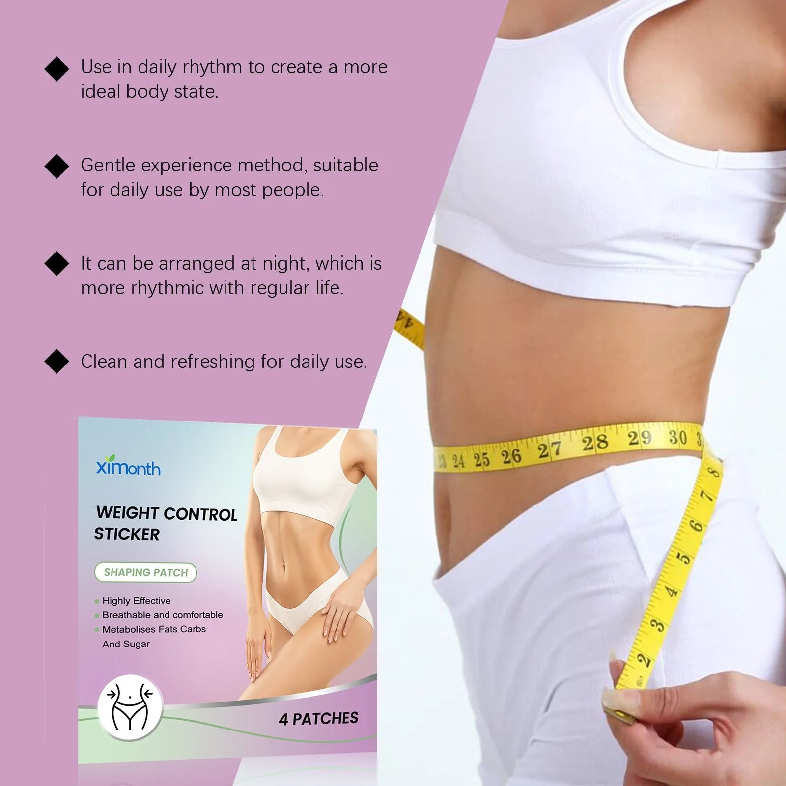 Four microneedle hydrogel body care patches with aloe and mint extracts in individual packaging
