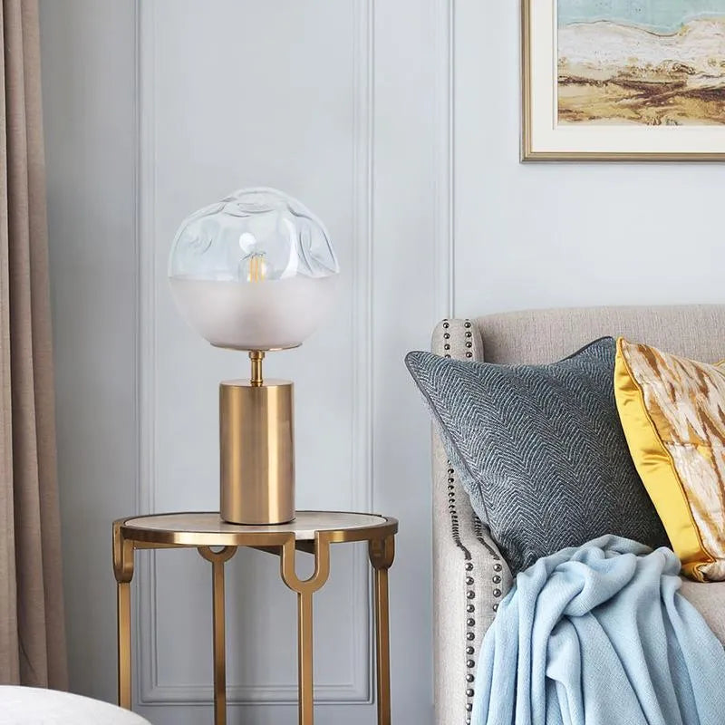 Modern simplicity decorative lamp with metal holder and glass body, 40x20cm, for living room or study
