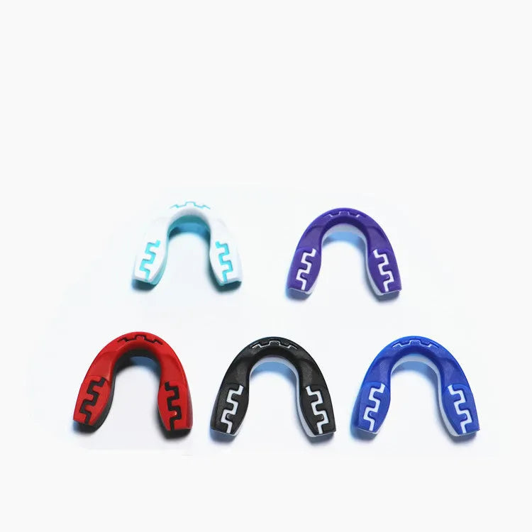 Adult boxing mouthguard with printed tooth design for martial arts protection