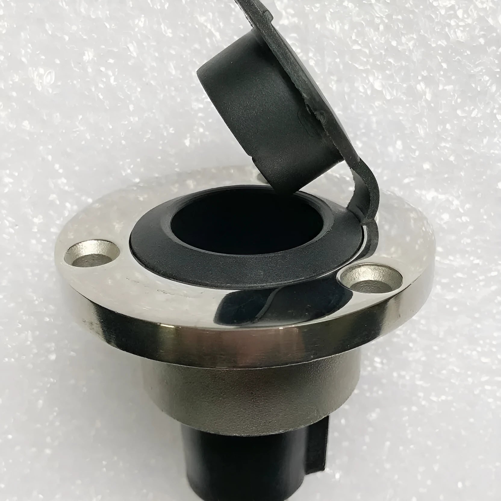 Stainless steel long pole yacht anchor light ring socket with ABS plastic base and attached wires