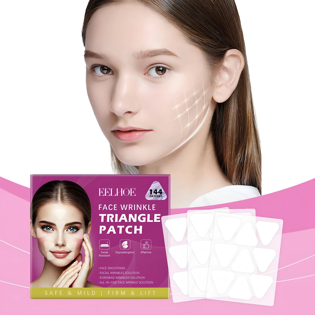 Transparent facial nursing patches for fine lines in pack of 144 with hyaluronic acid hydrogel