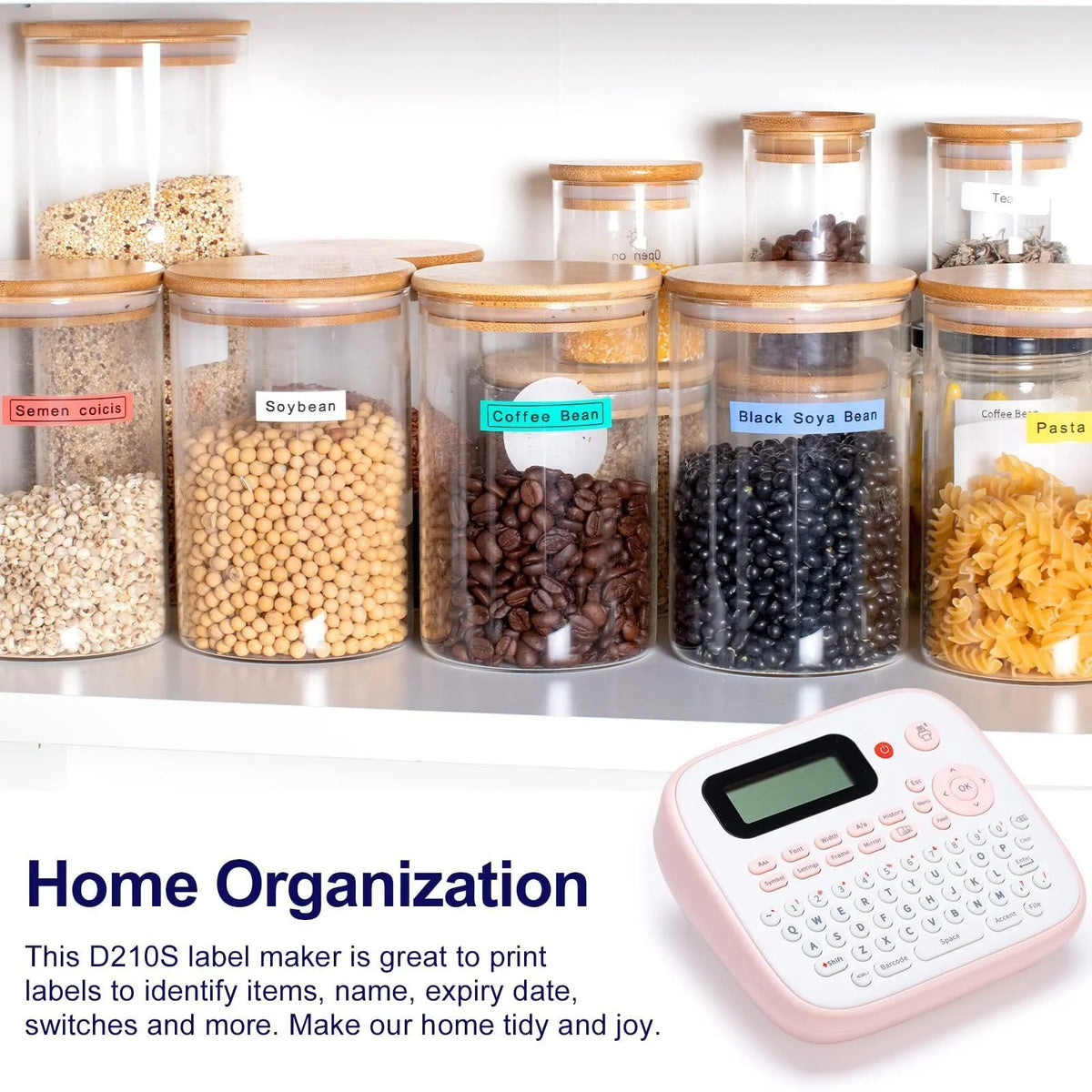Mini portable label printer in pink with Bluetooth connectivity and thermal printing