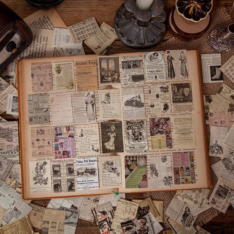 100 retro small book double-sided notes in seven vintage colour designs including Antique Paper and Blossoming Flowers