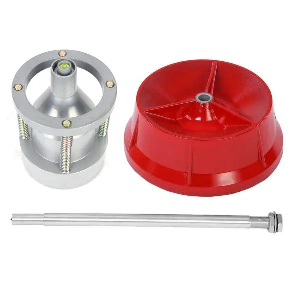 Portable aluminium hub balancer with bull's eye level for car and truck tyres