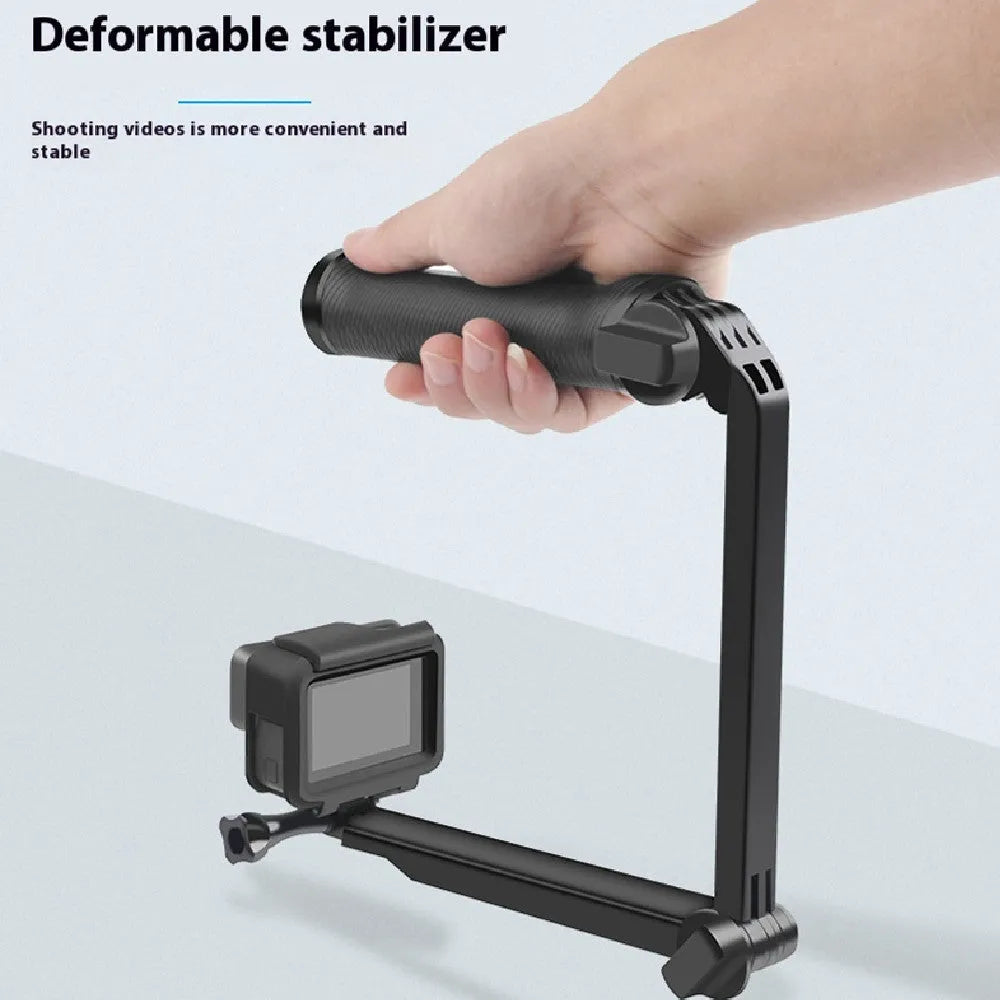 Black portable folding camera tripod for GoPro Hero9 Hero8 Hero7 Hero6 Hero5 Hero4 action cameras