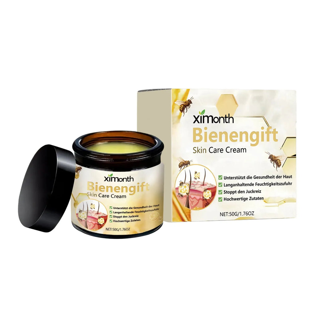 50g jar of bee venom herbal body cream for neck and skin moisturisation