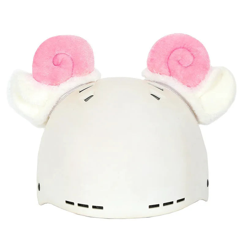 Cartoon plush fabric motorcycle helmet cover decorative accessory