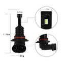 CSP LED fog lamp bulb for 9005 9006 sockets with six chips and aviation aluminium body.
