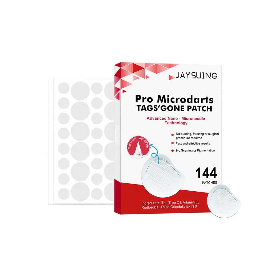 Micro needle wart removal care patches 144 pack with tea tree oil and vitamin E formula