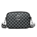 Women's wide-strap crossbody bag in PU leather with three-dimensional pocket